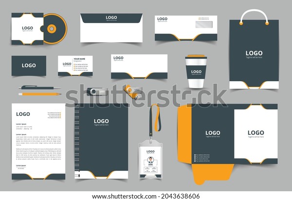 Professional Universal Branding Design Kit Corporate Stock Vector Royalty Free