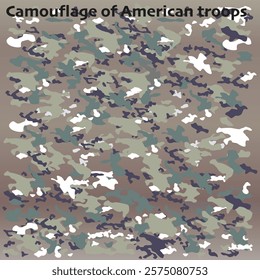 Professional US army pixel camouflage. Professional army of the country. EPS 10.