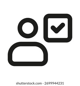 Professional User Approved icon representing verification, trust, confirmation, and account security
