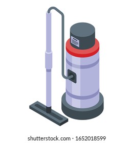 Icono de aspiradora profesional. Isométrico icono profesional de vectores de aspiradora para diseño web aislado en fondo blanco