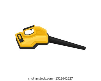 Professional vacuum cleaner. Power tool. Cordless dust extractoron white background. Flat vector design