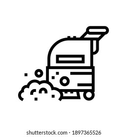 professional vacuum washing machine line icon vector. professional vacuum washing machine sign. isolated contour symbol black illustration