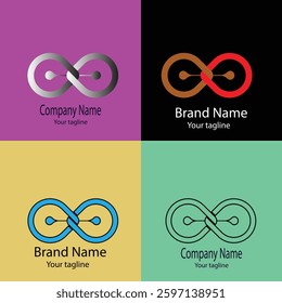 Professional Valuable Abstract Latest Unique Best logo design with different designs of the same shape For business company. Color editable.