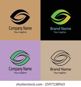 Professional Valuable Abstract Latest Unique Best logo design with different designs of the same shape For business company. Color editable.