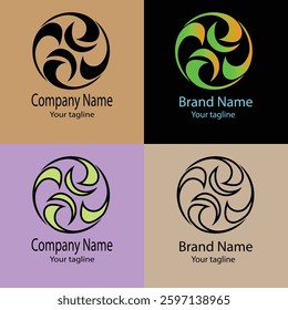 Professional Valuable Abstract Latest Unique Best logo design with different designs of the same shape For business company. Color editable.