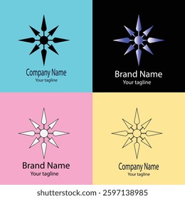 Professional Valuable Abstract Latest Unique Best logo design with different designs of the same shape For business company. Color editable.