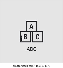 Professional vector abc icon. Abc symbol that can be used for any platform and purpose. High quality abc illustration.