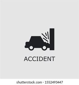 Professional vector accident icon. Accident symbol that can be used for any platform and purpose. High quality accident illustration.
