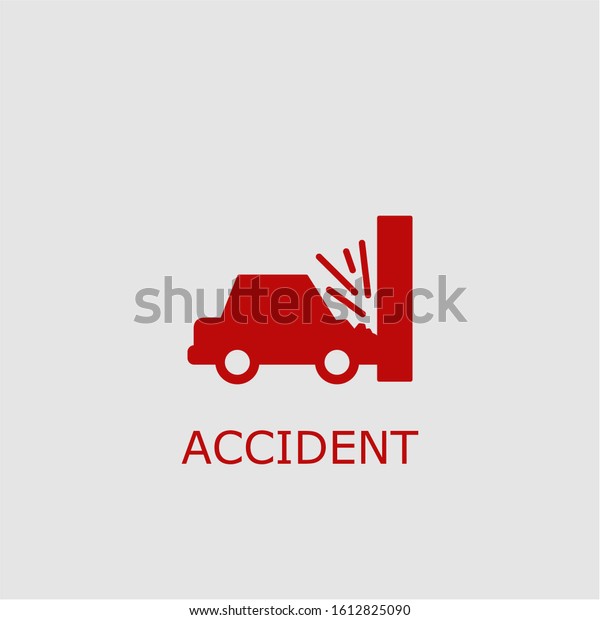 Professional vector accident icon. Accident\
symbol that can be used for any platform and purpose. High quality\
accident\
illustration.