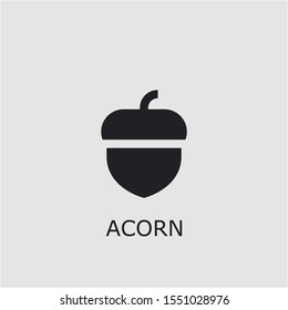 Professional vector acorn icon. Acorn symbol that can be used for any platform and purpose. High quality acorn illustration.