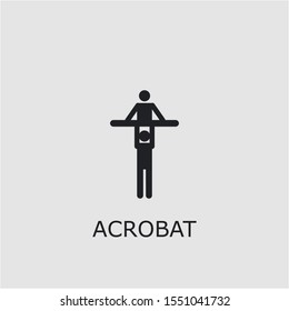 Professional vector acrobat icon. Acrobat symbol that can be used for any platform and purpose. High quality acrobat illustration.
