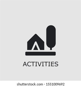 Professional vector activities icon. Activities symbol that can be used for any platform and purpose. High quality activities illustration.