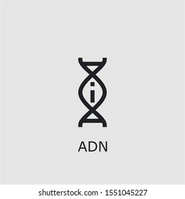 Professional vector adn icon. Adn symbol that can be used for any platform and purpose. High quality adn illustration.