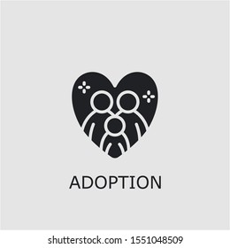 Professional vector adoption icon. Adoption symbol that can be used for any platform and purpose. High quality adoption illustration.