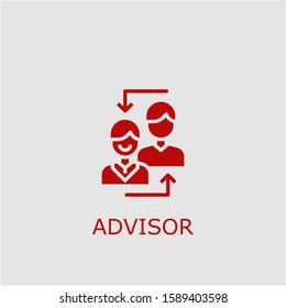 Professional vector advisor icon. Advisor symbol that can be used for any platform and purpose. High quality advisor illustration.