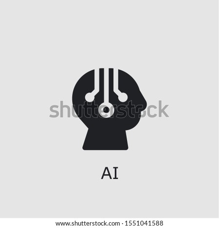 Professional vector ai icon. Ai symbol that can be used for any platform and purpose. High quality ai illustration.