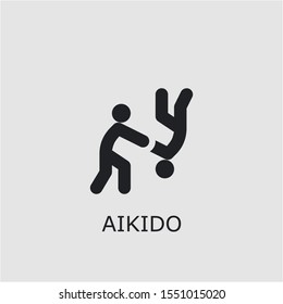 Professional vector aikido icon. Aikido symbol that can be used for any platform and purpose. High quality aikido illustration.
