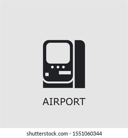 Professional vector airport icon. Airport symbol that can be used for any platform and purpose. High quality airport illustration.