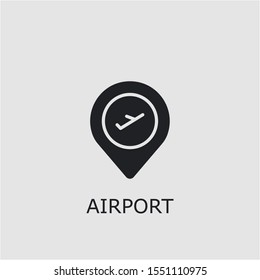 Professional vector airport icon. Airport symbol that can be used for any platform and purpose. High quality airport illustration.