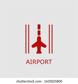 Professional vector airport icon. Airport symbol that can be used for any platform and purpose. High quality airport illustration.