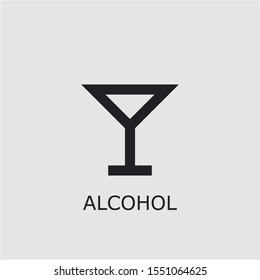 Professional vector alcohol icon. Alcohol symbol that can be used for any platform and purpose. High quality alcohol illustration.