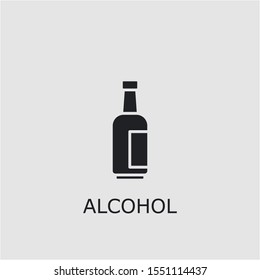 Professional vector alcohol icon. Alcohol symbol that can be used for any platform and purpose. High quality alcohol illustration.