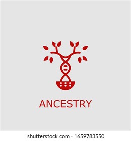 Icono de ancestros vectoriales profesionales. Símbolo de ascendencia que puede ser usado para cualquier plataforma y propósito. Ilustración ancestral de alta calidad.