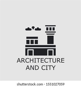 Professional vector architecture and city icon. Architecture and city symbol that can be used for any platform and purpose. High quality architecture and city illustration.