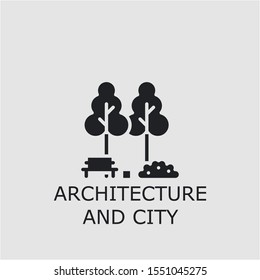 Professional vector architecture and city icon. Architecture and city symbol that can be used for any platform and purpose. High quality architecture and city illustration.
