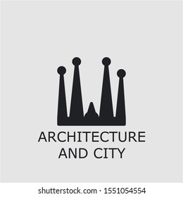 Professional vector architecture and city icon. Architecture and city symbol that can be used for any platform and purpose. High quality architecture and city illustration.