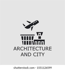 Professional vector architecture and city icon. Architecture and city symbol that can be used for any platform and purpose. High quality architecture and city illustration.