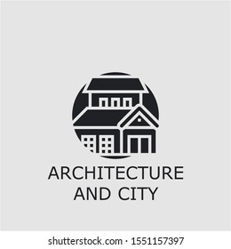 Professional vector architecture and city icon. Architecture and city symbol that can be used for any platform and purpose. High quality architecture and city illustration.