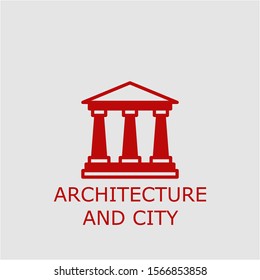 Professional vector architecture and city icon. Architecture and city symbol that can be used for any platform and purpose. High quality architecture and city illustration.
