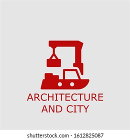 Professional vector architecture and city icon. Architecture and city symbol that can be used for any platform and purpose. High quality architecture and city illustration.
