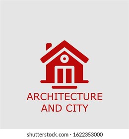Professional vector architecture and city icon. Architecture and city symbol that can be used for any platform and purpose. High quality architecture and city illustration.