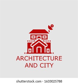 Professional vector architecture and city icon. Architecture and city symbol that can be used for any platform and purpose. High quality architecture and city illustration.