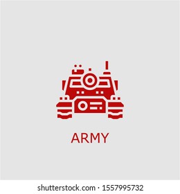 Professional vector army icon. Army symbol that can be used for any platform and purpose. High quality army illustration.