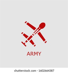 Professional vector army icon. Army symbol that can be used for any platform and purpose. High quality army illustration.