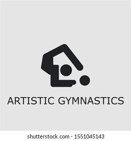 Professional vector artistic gymnastics icon. Artistic gymnastics symbol that can be used for any platform and purpose. High quality artistic gymnastics illustration.