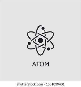 Professional vector atom icon. Atom symbol that can be used for any platform and purpose. High quality atom illustration.