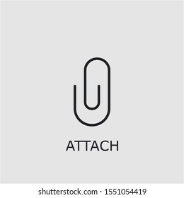 Professional vector attach icon. Attach symbol that can be used for any platform and purpose. High quality attach illustration.