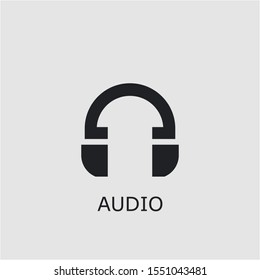Professional vector audio icon. Audio symbol that can be used for any platform and purpose. High quality audio illustration.