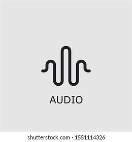 Professional vector audio icon. Audio symbol that can be used for any platform and purpose. High quality audio illustration.