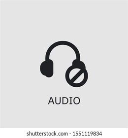 Professional vector audio icon. Audio symbol that can be used for any platform and purpose. High quality audio illustration.