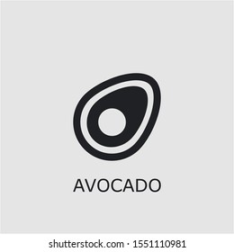 Professional vector avocado icon. Avocado symbol that can be used for any platform and purpose. High quality avocado illustration.