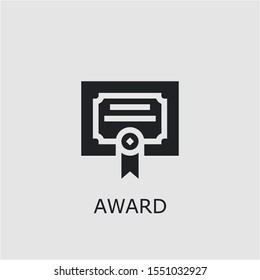 Professional vector award icon. Award symbol that can be used for any platform and purpose. High quality award illustration.
