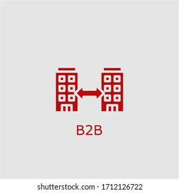 Icono de b2b vector profesional. Símbolo B2b que se puede utilizar para cualquier plataforma y propósito. Ilustración b2b de alta calidad.