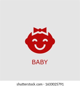 Professional vector baby icon. Baby symbol that can be used for any platform and purpose. High quality baby illustration.