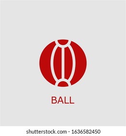 Professional vector ball icon. Ball symbol that can be used for any platform and purpose. High quality ball illustration.