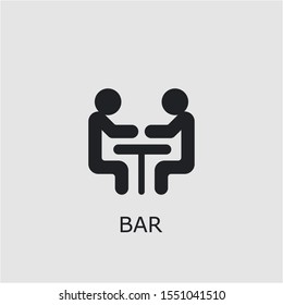 Professional vector bar icon. Bar symbol that can be used for any platform and purpose. High quality bar illustration.